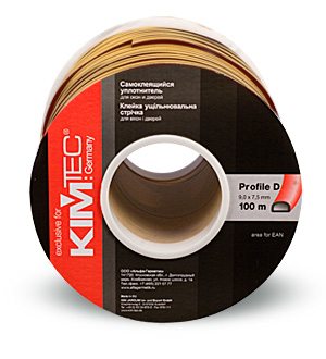 Уплотнитель KIM TEC, D-профиль, коричневый(9*7,5) 100м.