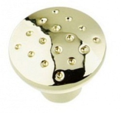 Ручка-кнопка мебельная Trodos "ZY-15" перфо (золото) 303021