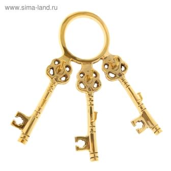 Крючок ключница "Три ключа" зол 17х9х18см, 6крючков 841233